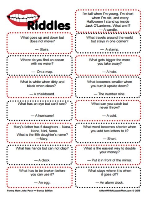 Free Printable Riddles With Answers Jokes And Riddles Jokes For Kids