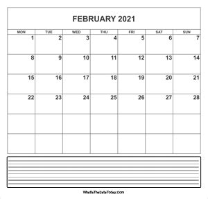 First day of the week option allows to choose weeks monday through sunday which is commonly used in. February 2021 Calendar Templates | Whatisthedatetoday.Com
