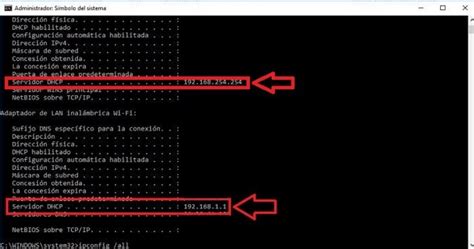 Cómo saber la IP del servidor DHCP que nos ha asignado nuestra dirección