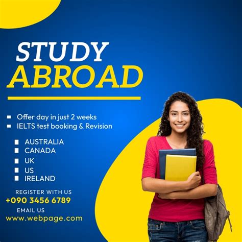 Study Abroad Flyer Template Postermywall