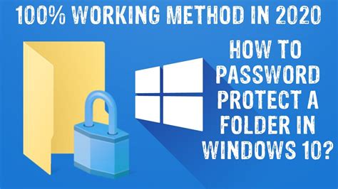How To Password Protect A Folder In Windows 10 Easily 100 Working