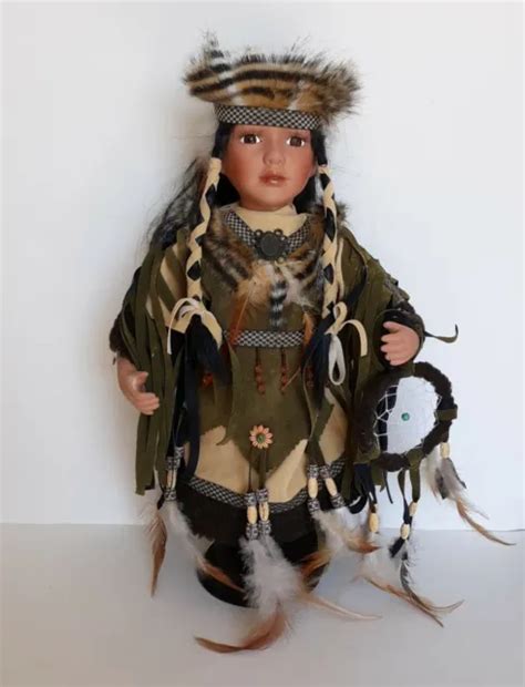 cathay collection native american indian porcelain doll 16” 49 99 picclick