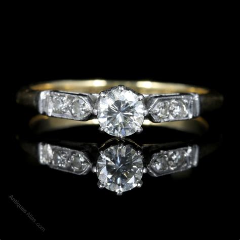 The age of the antique engagement rings spans from the 1880s until the 1970s. Antiques Atlas - Antique Edwardian Diamond Solitaire Engagement Ring