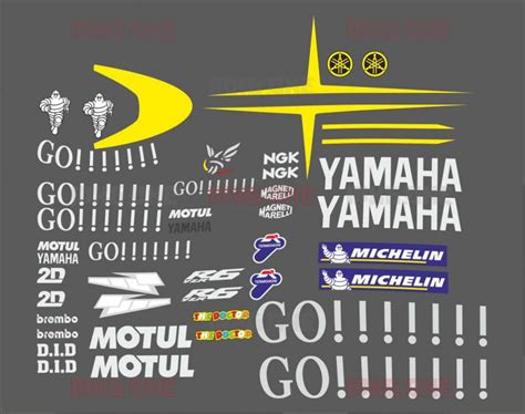 Yamaha Yzf R6 2005 Logos Stickers Set Mxg One Best Moto Decals