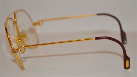 cartier men s 18k gold frame glasses at 1stdibs 18k gold glasses frames mens 18k gold