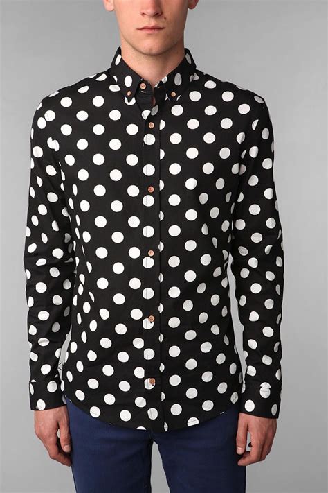 Your Neighbors Mod Polka Dot Shirt New Man Clothing Mens Outfits