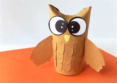 Toilet Paper Roll Owl With A Free Template Moms And Crafters