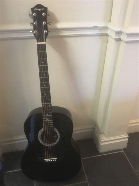 Martin Smith W 100 Acoustic Guitar Black Includes Electronic Tuner