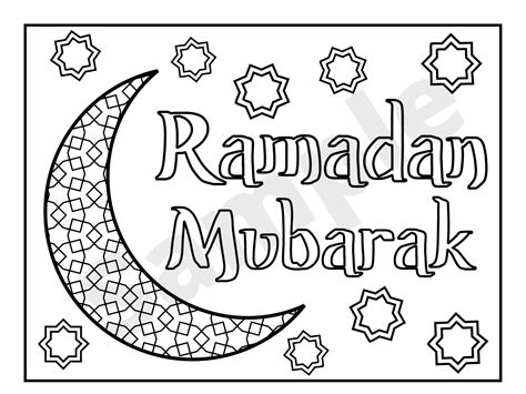 2 Ramadan Coloring Pages Ramadan Printable for Kids and | Etsy