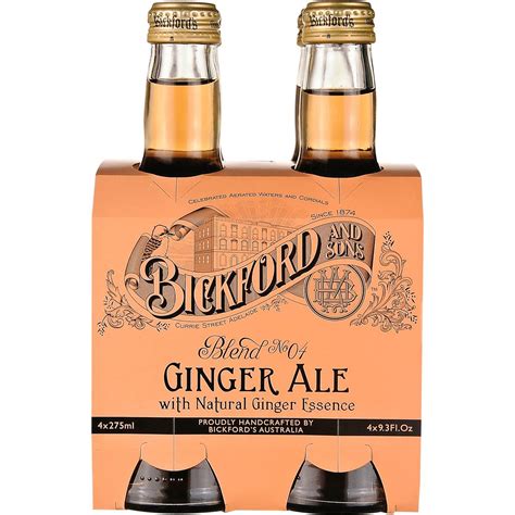 Bickfords Ginger Ale 4x275ml Woolworths
