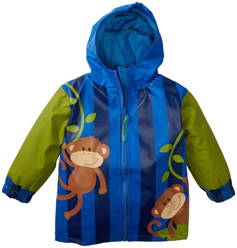 Children Kids Boys Girls Waterproof Hooded Rain Coat Jacket Raincoat