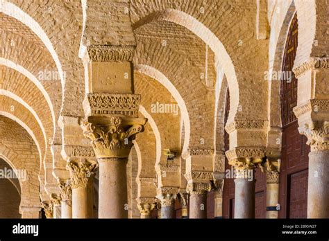 Portico With Columns Great Mosque Of Kairouan Or Mosque Of Uqba