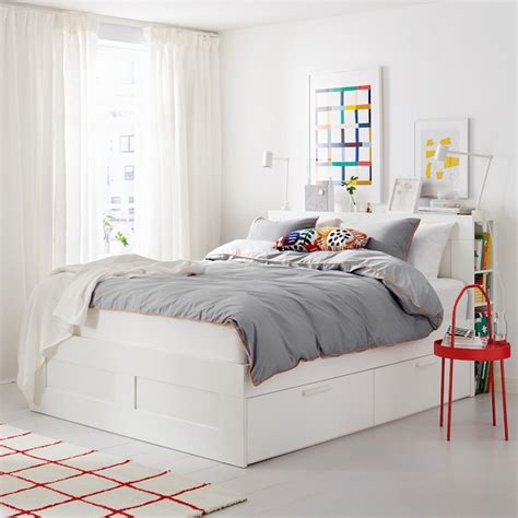 If you find another storage unit that better fits your needs, simply adjust the length of your. BRIMNES Bed frame w storage and headboard - white, Luröy ...