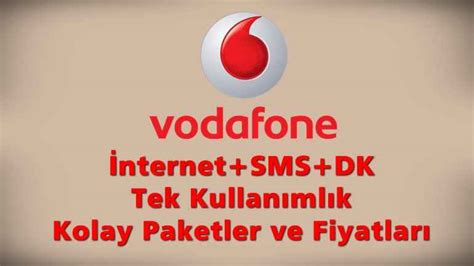 Vodafone Faturasız Tek Seferlik Kolay Paketler İnternet SMS DK