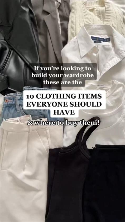 Wardrobe Clothing Essentials Must Have Clothing Items Cute Outfits