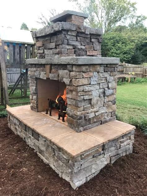 Pima Ii Diy Outdoor Fireplace Construction Plan In 2021 Diy Outdoor