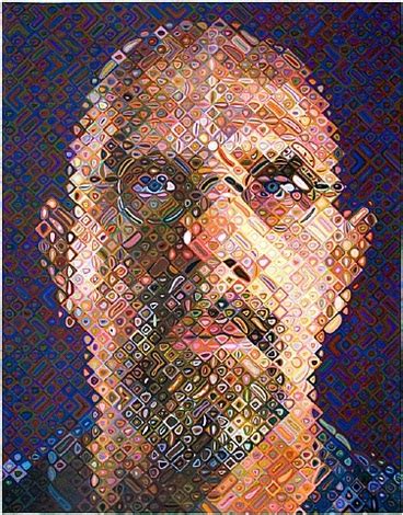 A systematic approach to portraiture. Self-Portrait by Chuck Close on artnet