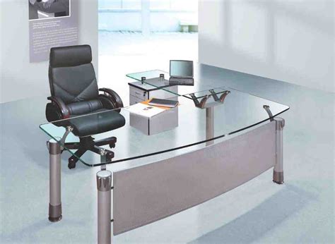 Glass Office Desk Furniture Decor Ideas