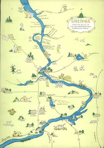 Map Of The Wisconsin Dells And Surrounding Area Maps