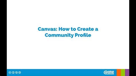 Canvas How To Create A Community Profile Youtube
