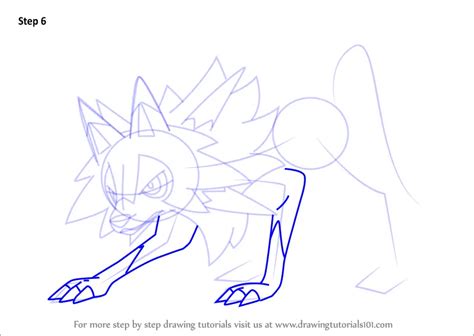 How To Draw Lycanroc Midday Form From Pokemon Sun And Moon Pok Mon Sun And Moon Step By Step