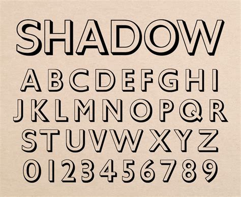 Shadow Font Shadow Script Font Shadow Font Style Drop Shadow Font