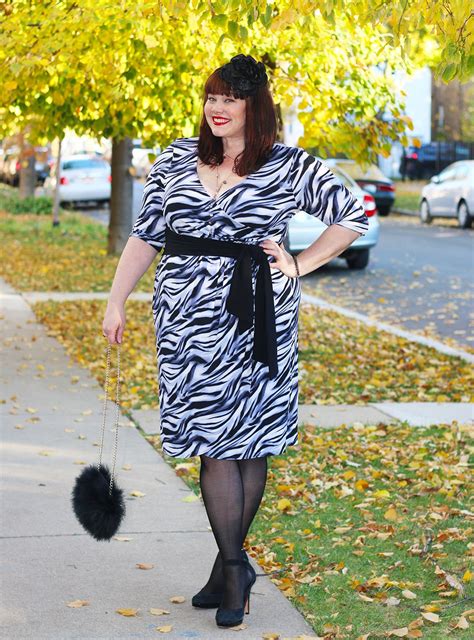 Chicago Plus Size Blogger Amber From Style Plus Curves In A Kiyonna Wrap Dress Dahlia Dress
