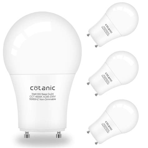 Buy Cotanic Gu24 Light Bulb 4000k Daylight A19 Led Bulb For Ceiling Fan