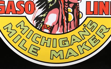 Musgo Gasoline Michigans Mile Maker Sign Replica