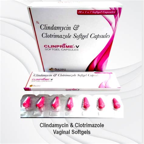 Clindamycin Clotrimazole Vaginal Softgel Capsules Form Softgel