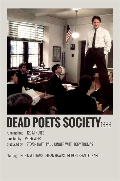 Dead Poets Society 1989 Movie Posters Minimalist Film Posters