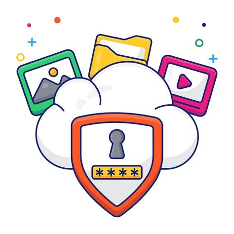 Premium Vector An Icon Design Of Cloud Security