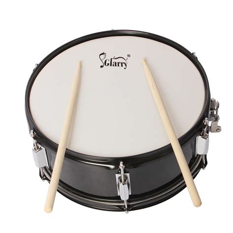 Glarry 14 X 55 Snare Drum Poplar Wood Drum Percussion Black Wood