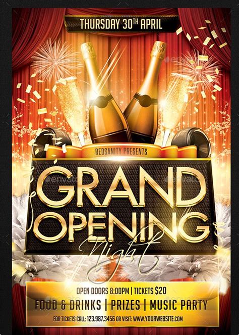 Perfect Party Grand Opening Night Flyer Template Flyer Template