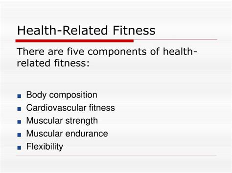 Ppt Skill Related Fitness And Health Related Fitness Powerpoint