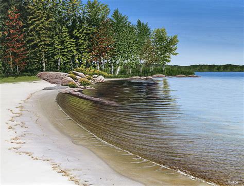 Beach In Muskoka Painting By Kenneth M Kirsch Fine Art America