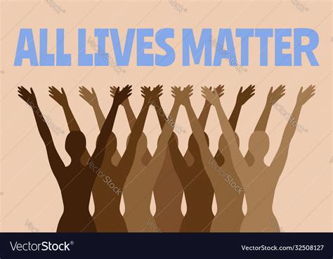 All Lives Matter Lettering With Hand Drawn Vector Image