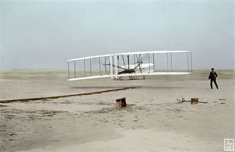 First Flight Of The Wright Flyer I December 17 1903 Orville Piloting