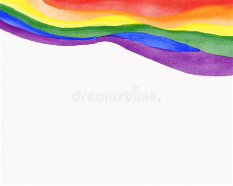lgbt pride month watercolor texture concept rainbow brush style isolate on white background