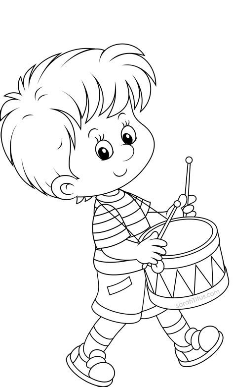 Boy Coloring Pages Sheet Kids Little Template People Printable