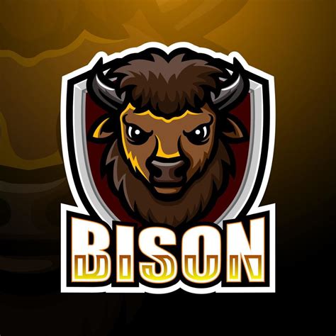 Bison Head Mascot Esport Logo Design 5435974 Vector Art At Vecteezy