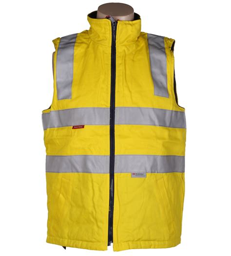 Hard Yakka Reversible Cotton Drill Vest With Brushed Flannel Sizes 2xs