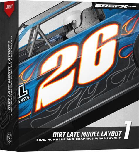 Dirt Late Model Wrap Layout 1 School Of Racing Graphics