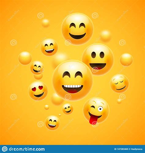 Group Of Smiley Balls Royalty Free Stock Photography Cartoondealer