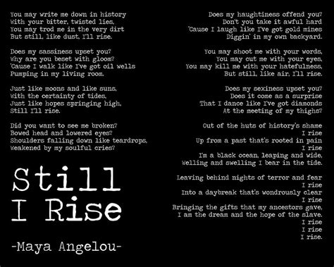 Maya Angelou Still I Rise