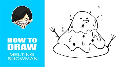 How To Draw Melting Snowman Youtube