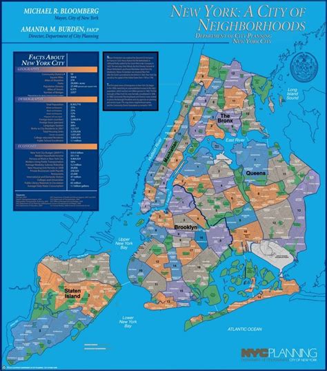 New York City Neighborhoods Map Map Of New York New York City Carte