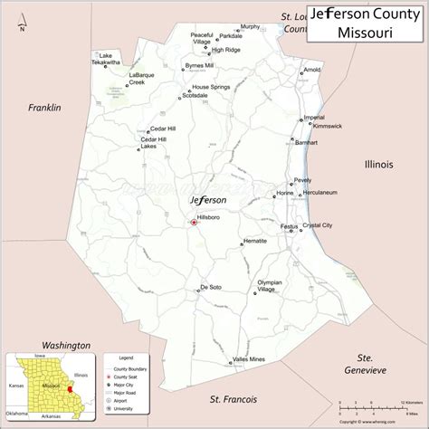 Map Of Jefferson County Missouri