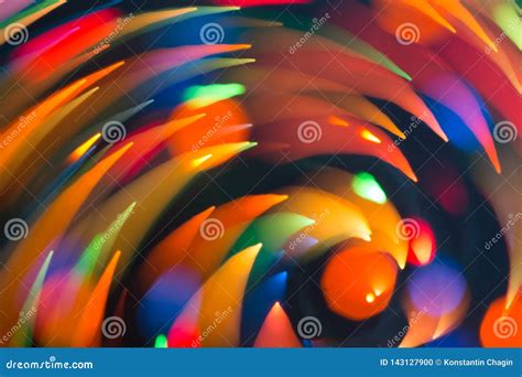 Abstract Picture Of Bright Colored Dynamic Lights Stock Photo Image