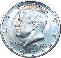 Coin errors and have been collected from auction results, dealer buy/sell lists and standard numismatic publications. 1971 D Kennedy Half Dollar Value | CoinTrackers